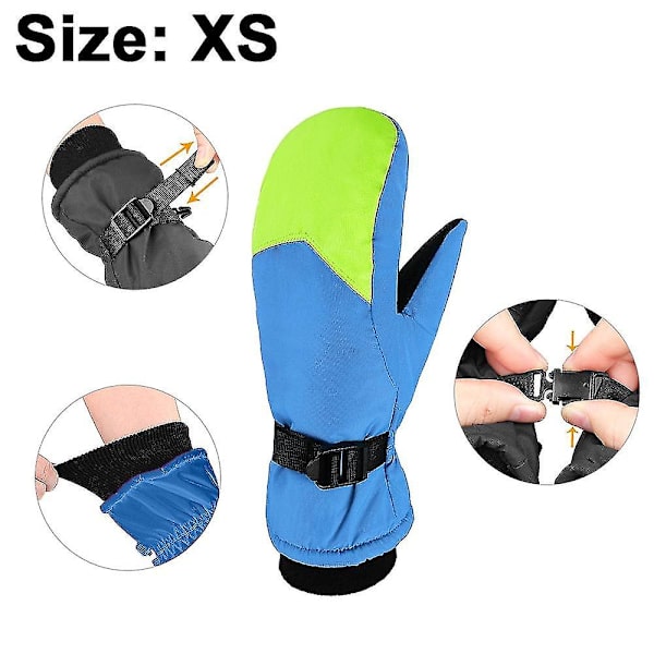 Ski Snow Handsker Til Mænd Kvinder, Isolerede Touchscreen Snescooter Vinterhandsker Shape2 XS