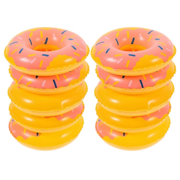 10 st Docka Badring Mini Badringar Uppblåsbara Mini Donuts Form Badringar
