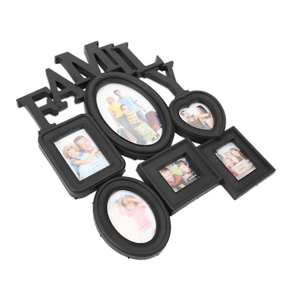 2x Familiebilledramme Vægophæng 6 Multi-størrelse Billedholder Display Dekor 30x37cm Bagside Wi
