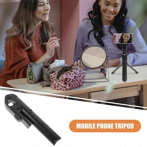 1 st Multifunktionell Utdragbar Vikbar Selfie Stick Mini Skrivbords Telefon Stativ