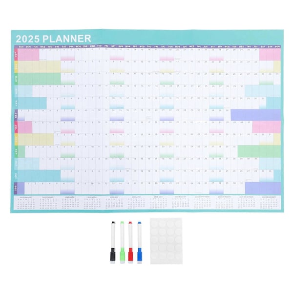 1 Set Väggkalender Planerare Väggkalender Daglig Schema 2025 Kalender för Kontor Hem
