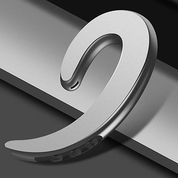 3c Kevyt Korvakoukku Langaton Bluetooth-kuuloke, kivuton Yhden Korvan Bluetooth-kuulokkeet Mikillä, Kevyet Ei-luujohtokuulokkeet Silver
