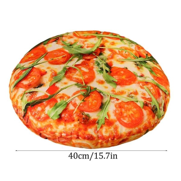 3D Simulering Pizza Mat Myk Nap Hjem Sengpute 40cm Barneromsdekorasjon Simulering Matpute Barneleke Gave Ham Bacon Pizza