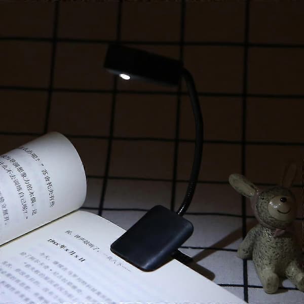 For Kindle & Notebook Leselys LED Boklys Bordlampe Mini Fleksibel Klemme