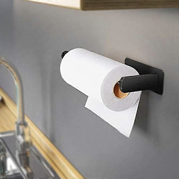 Papirhåndklædeholder, rustfrit stål papirhåndklædestativ lang servietrulle dispenser hænger til salon B