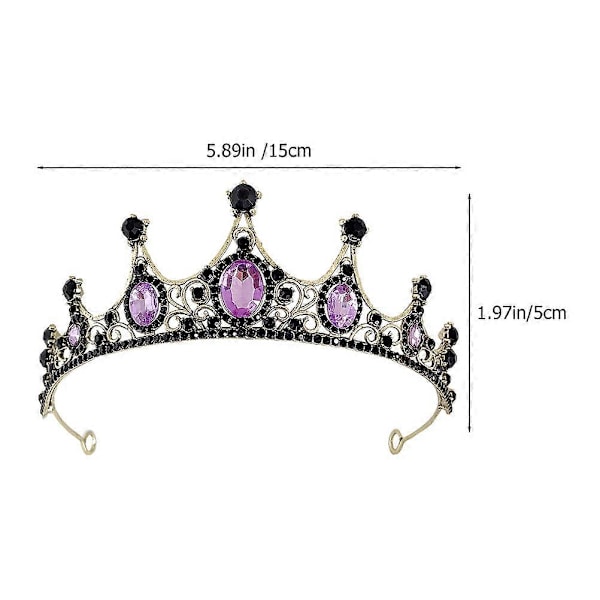 Rhinestone Krone Bryllup Brude Krone Fest Krone Hårbøjle Dame Krone Hårbånd