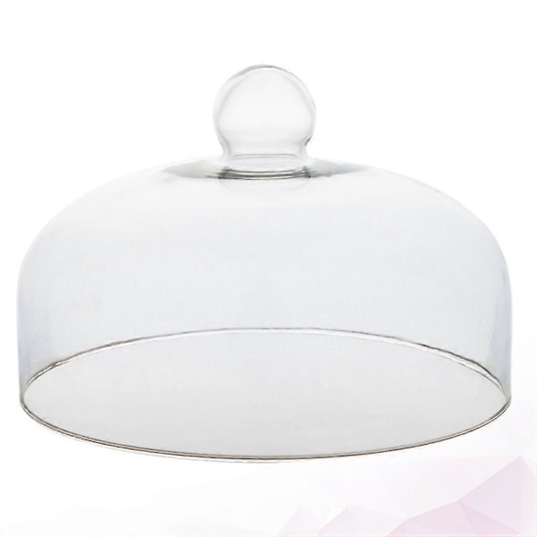 1 st Transparent Dammtätt Glasskydd Mat Tårtskydd Hållbart Mat Skyddande Skydd (Diameter 21CM, Höjd 14CM, Förpackning)