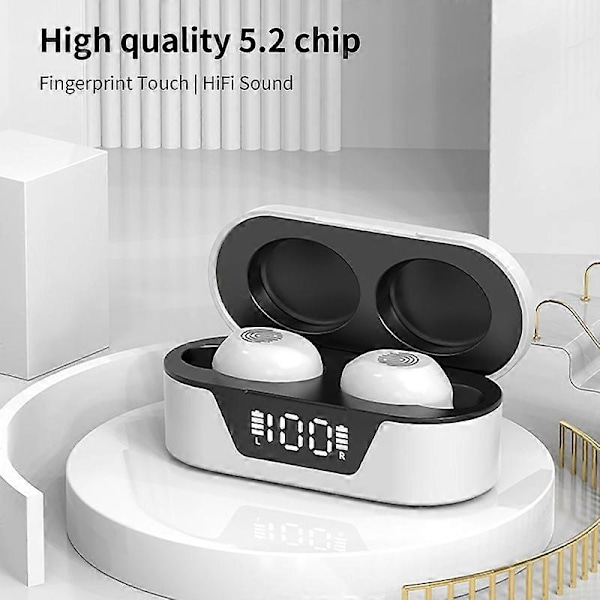 T31 Bluetooth-kompatible Øretelefoner Tapsfri Lang Standbytid Digital Skjerm Ekte Trådløs Stereo HiFi Gaming In-ear Ørepropp for Musikklytting JIK