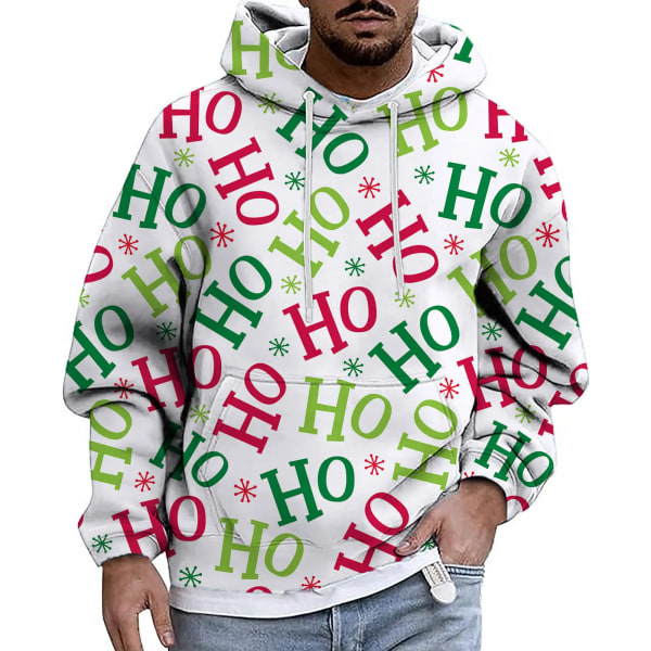 Herr jul 3d hoodies Sweatshirt Print Pepparkakor Casual Harajuku Toppar Höst Vinter Oversized Lyxkläder style 13 M