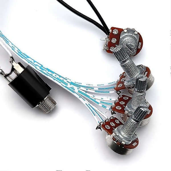 3-bands EQ förförstärkarkrets Gitarr Dubbel Potentiometer för Aktiv Basgitarr Pickup 5 Kontrollknappar Gu