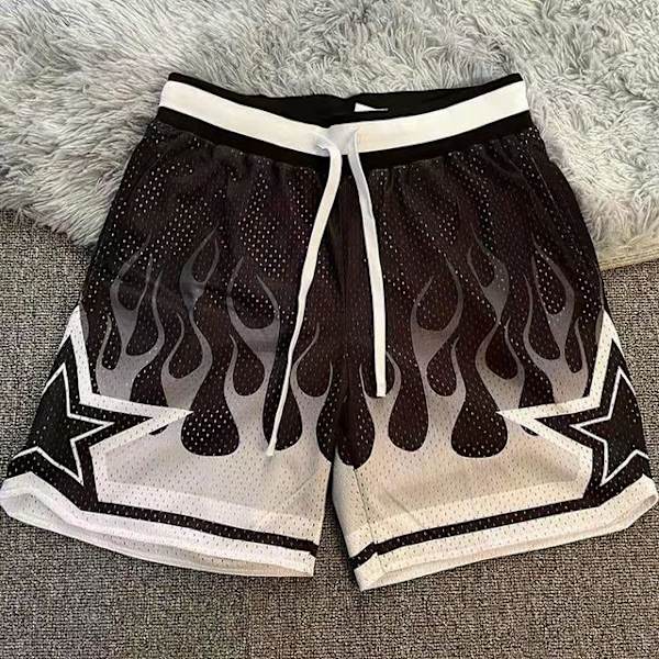 Basketbollshorts Amerikanska Shorts Lös Passform Andningsbara Träningsbyxor gray M