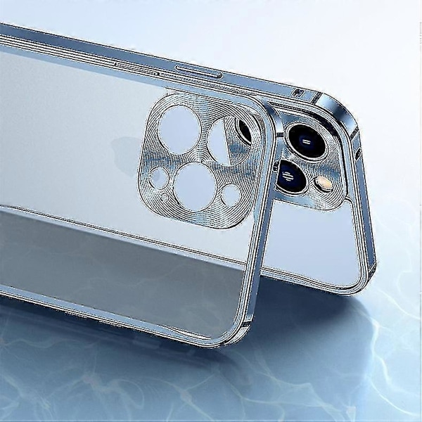 Yksinkertainen metallikehyksinen, himmeä takalevy, erittäin ohut matkapuhelinkotelo Yhteensopiva Iphone11 12pro 13pro Max - Jxlgv Blue iPhone 11