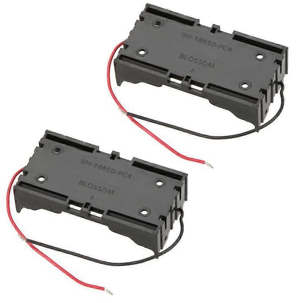 2-delt Batterioppbevaringsboks Holder for 2 X 18650 Parallelle Litiumbatterier