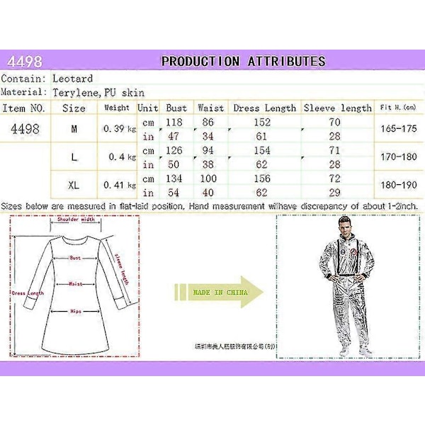 Astronaut Rumdragt med Briller Dame Herre Rummand Uniformer Kostume Men XL