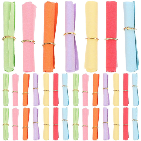 50 stk. Kreativt Ønskepapir Scroll Multicolor DIY Dekoration Papirruller Skrivepapir Valentinsbesked i en Flaske (Tilfældig Farve)