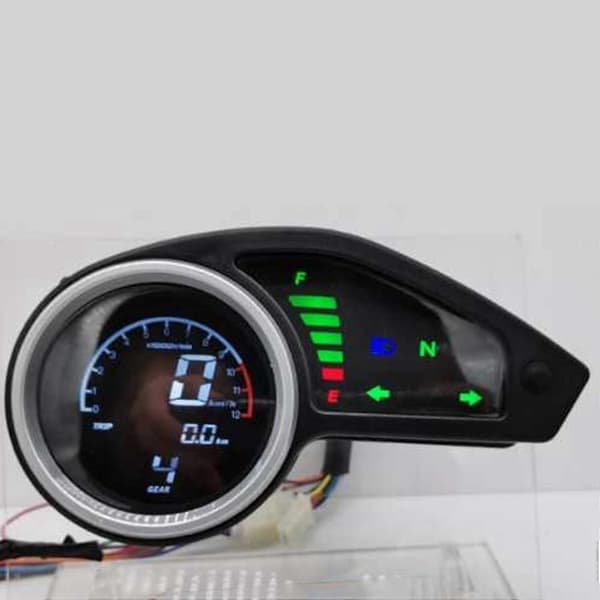 Universal Digital Motorcykel Odometer LCD Meter Speedometer Tachometer Målere Med Natlys