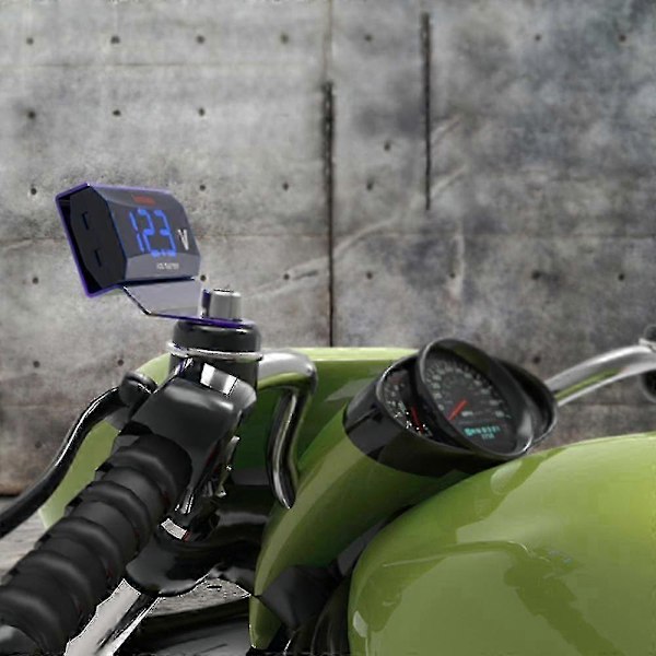Motorcykel DC 10-150V Digital Voltmeter LED-Display Vattentät Spänningstestare Batterimonitor Mätare