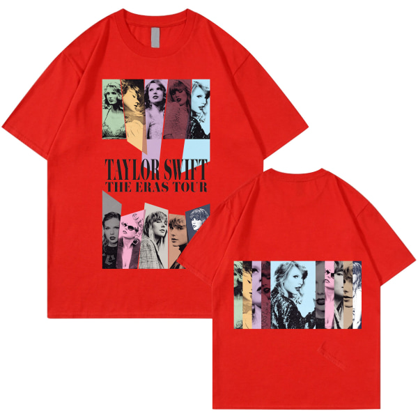 Taylor Swift Fan T-shirt Tryckt T-shirt Skjorta Pullover Vuxen Collection Taylor Swift T-shirt Unisex red S