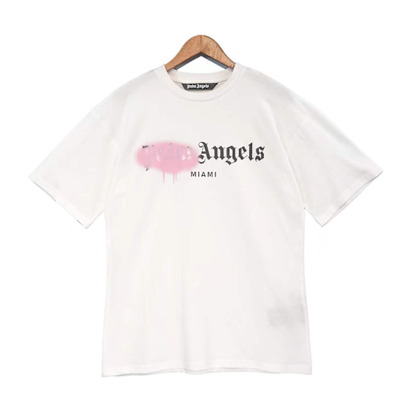 Palm Angels 22Ss Unisex Tryckt Mode Casual Kortärmad Bomull style3 L