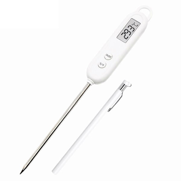 Matlagingstermometer LCD-skjerm Øyeblikkelig Avlesning Rustfritt Stål Digital Temperatursensor for Kjøkken