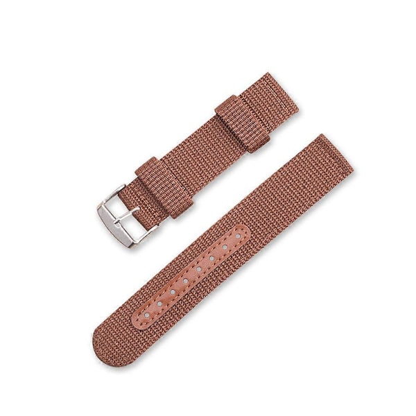 2 KPL 22 MM Hengittävä Nylon Ranneke Älykelloon Tyylikäs Urheilukellon Ranneke Yksinkertainen Nylon Ranneke Yhteensopiva Kellon Kanssa Sininen+Ruskea