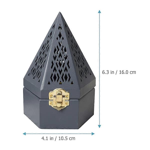 Træ Hul Røgelseskegleholder Klassisk Pyramideformet Røgelsesbrænder