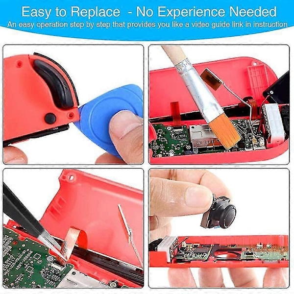 2-pack Ersättningsjoystick för Joycon, analog reparationssats för tumspakar, med skruvmejsel