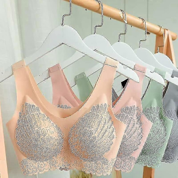 Latex Underkläder Sömlös Andningsbar Bygel Vacker Rygg Sport-BH Push-up Anti-häng Gray M