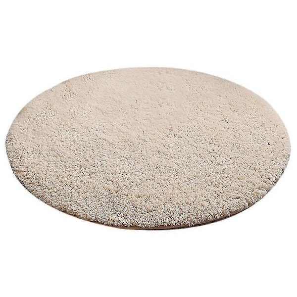 Modern Enkel Matta Tjock Rund Områdesmatta Vardagsrum Gungstol Golvmatta Plysch Mjuk Sovrum Sängmatta Heminredning Apricot M Diameter 80cm