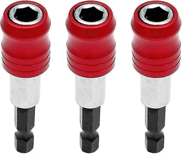 3-pak 1/4\" Hex Shank Quick Change Bit Holder til boremaskine, slagnøgle, 60 mm