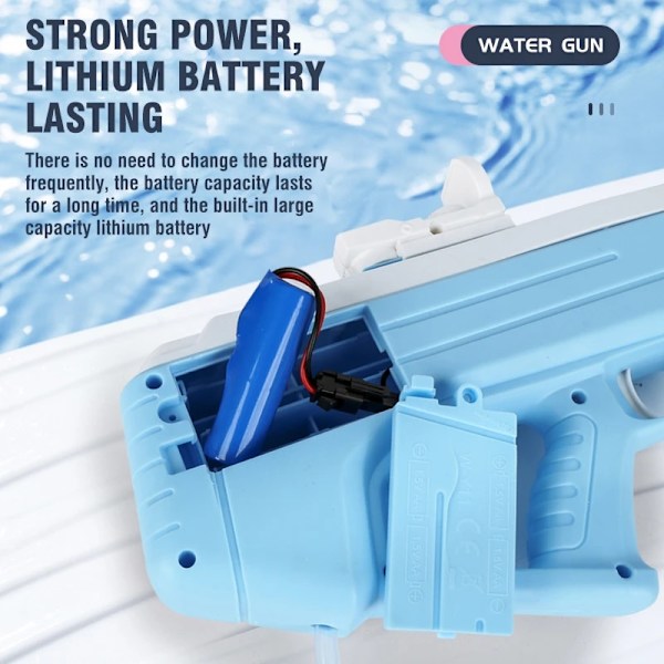 Sommar Ny Elektrisk Vattenpistol Leksak Automatisk Blötläggare blue