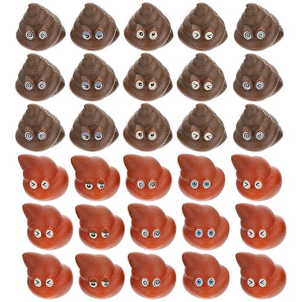 60 st Fake Bajs Leksaker Realistiska Bajs Leksaker Plast Bajs Modeller Spel Kasta Leksaker Party Prank Leksaker