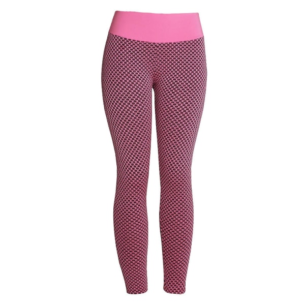 Tflycq Womens Stretch Yoga Leggings Fitness Löpgym Sport Full Längd Active Pants Pink L