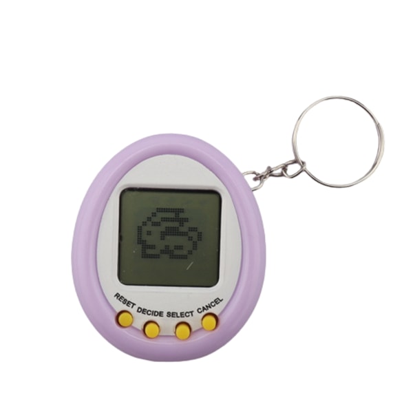 Mini Elektronisk Kæledyrsmaskine Virtuel Elverdyrkning Spillemaskine purple