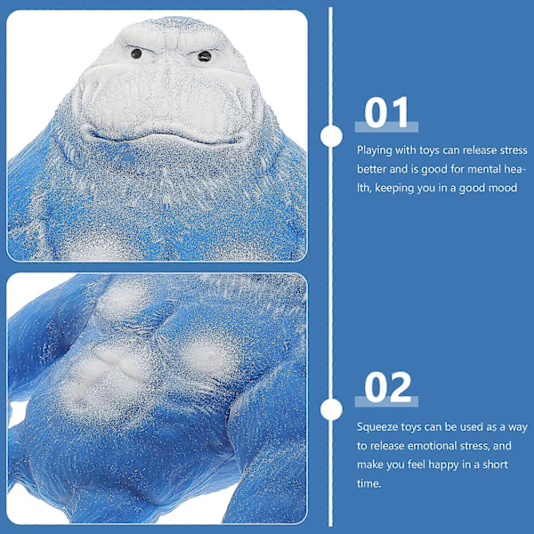 Gorilla Figur Leksak Gorilla Elastisk Klämleksak Dekomprimera Gorilla Apleksak