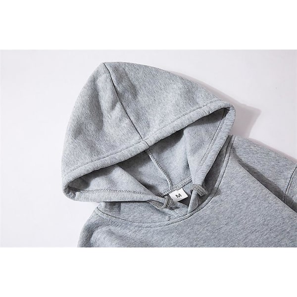 Unisex huvtröja Casual hoodie Cosplay Jacka Topp grey XL