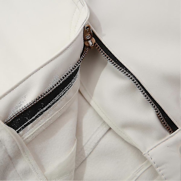 Youthup Herre Stretch Tight Faux Skinnbukser White EU 40