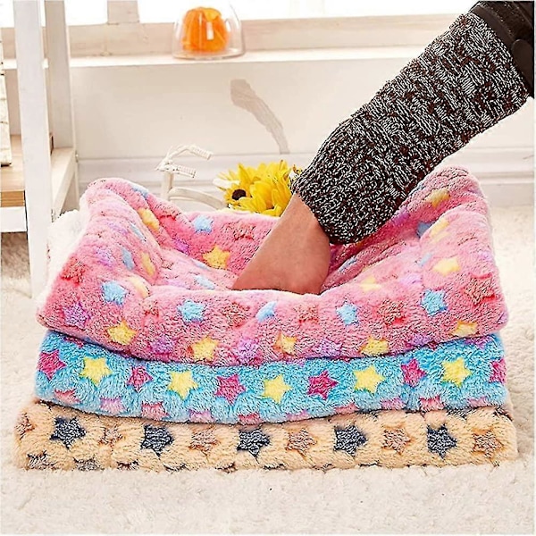Hund Katt Husdjur Filtar Fleece Tvättbara Sovmattor Varm Fluffig Valpfilt