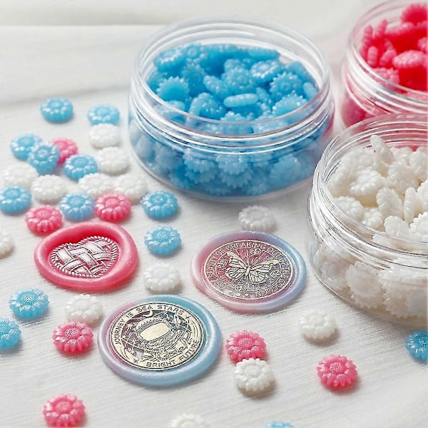 Voksseglperler, 150 stk. solsikkeformede voksseglperler for voksstempel, perfekt for konvolutter