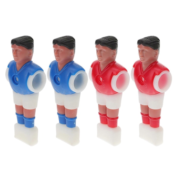 4 stk. Stangfodbold Bordfodbold Fodboldmand Fodboldspiller Reservedele til 1,4M Bordfodbold (2 stk. Røde og 2 stk. Blå)