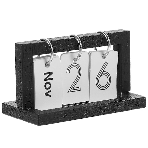 Miniature Dukkehus Skrivebordskalender Mini Skrivebord Månedlig Kalender Rekvisit Flip Kalender Model