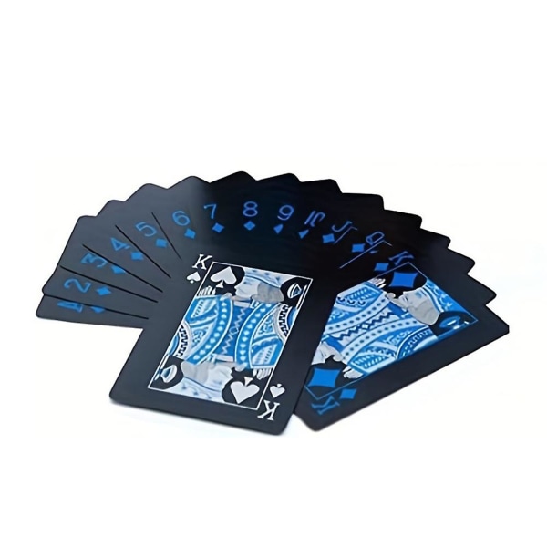 Cool Spelkort, 1 Kortlek med Coola Svarta Plastspelkort, Vattentäta Pokerkort, Klassiska Magiska Trickkort, Standardkortlek 54 Poker, Perfekt Fo