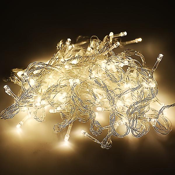 10m-100m Led Fairy String Lights Party Bröllop Utomhus Inomhus Juldekoration Glödlampa rekvisita Warm White UK Adapter 10M 100LED