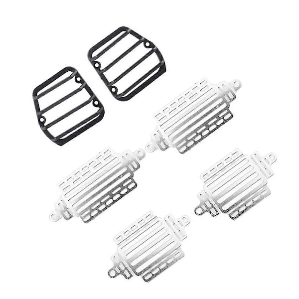 Metalliset etu- ja takavalojen suojukset koristelut D12 Mini 1/16 Rc-auton päivitysosille