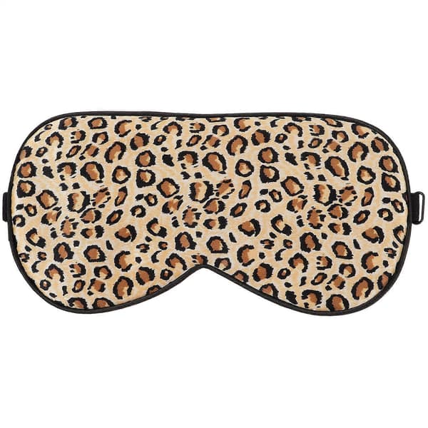 1 st Justerbar Sovmask Siden Leopard Design Skuggande Ögonbindel