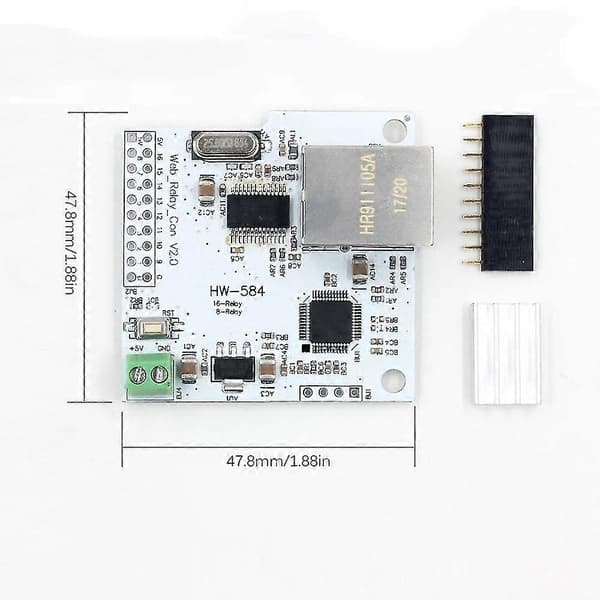 8 Kanal Ethernet Netværksmodul Controller Switch 5v Internet Relæmodul P2p Wifi Modul Mobil