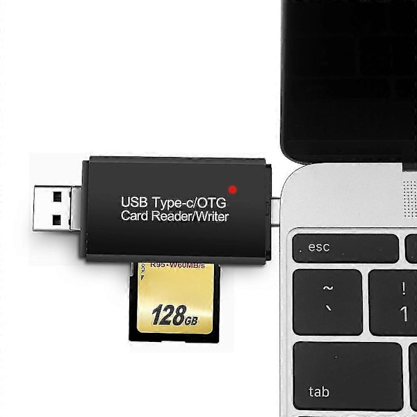 5-in-1 kortinlukija Type-c/usb/-usb-liitin muistikortinlukija Otg-sovitin PC/kannettavalle/älypuhelimelle