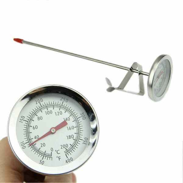 Grilltermometer, viser-type, bærbar, rustfrit stål, let madlavningstermometer til grill