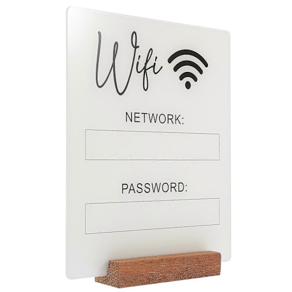 WiFi Passord Skilt WiFi Akryl Skilt WiFi Skilt WiFi Tavle WiFi Passord Påminnelse Skilt