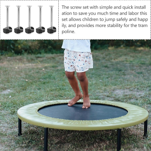 10 Sett Profesjonelle Trampolineskruer for Lekeplass Trampolinedeler Festeskruer